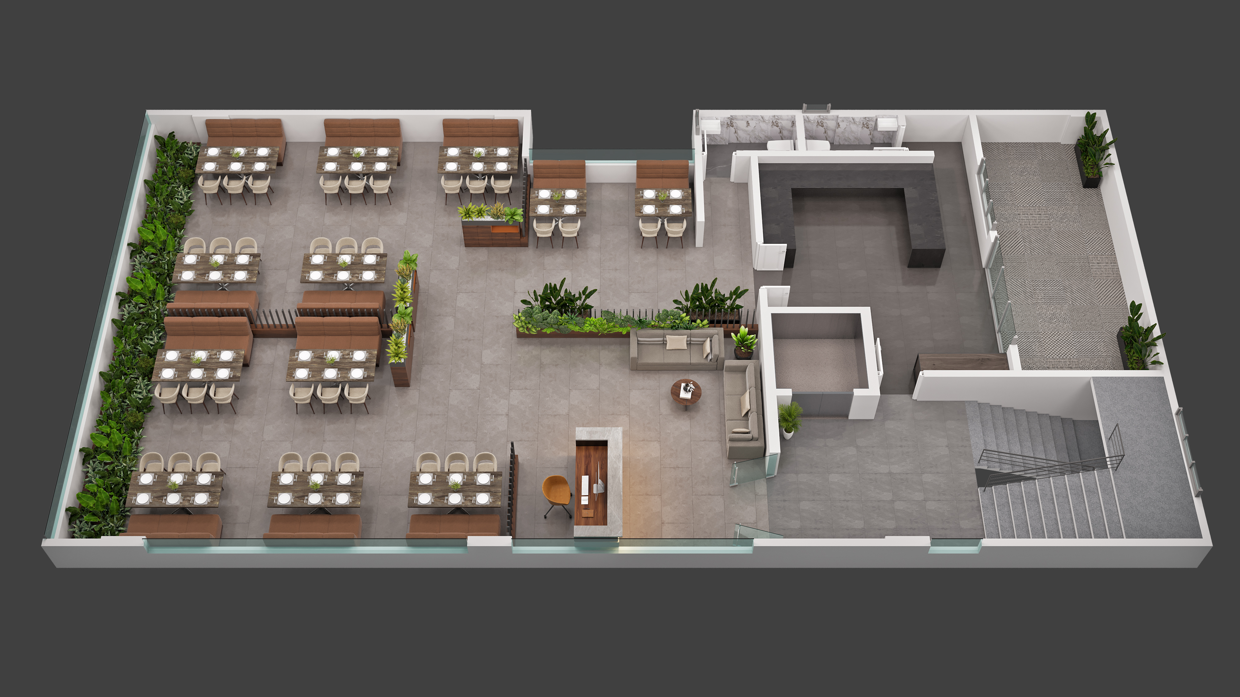 Restaurant floor layout