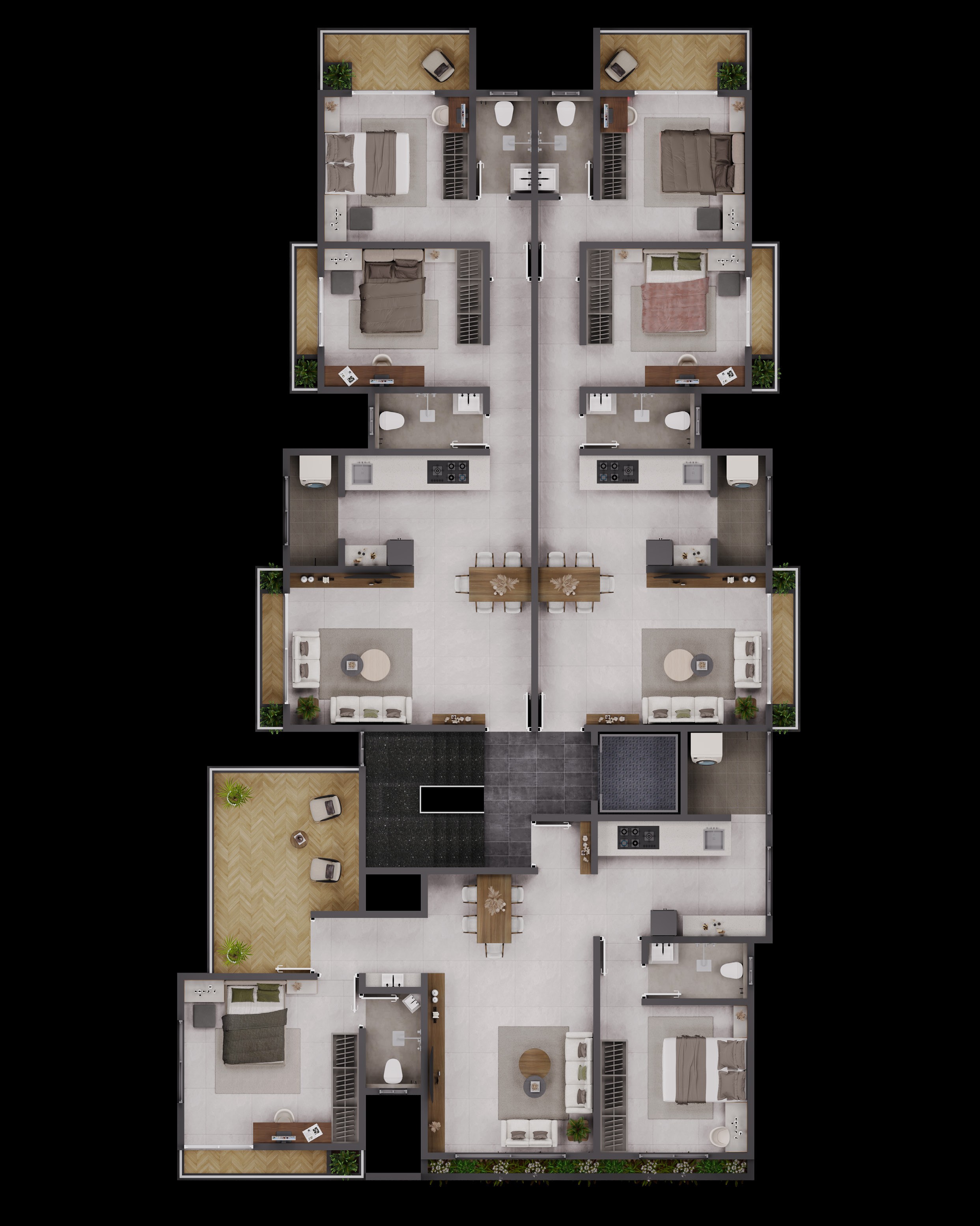 Typical floor layout at Shakuntala Heights
